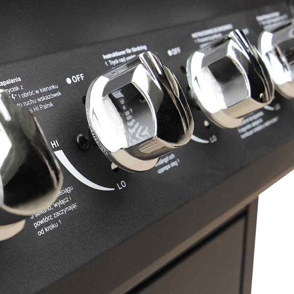 vidaXL Gasbarbecue 6+1 kookzone zwart