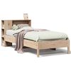 vidaXL Bed met boekenkast zonder matras massief grenenhout 75x190 cm