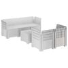 vidaXL 5-Zits Tuin Sofa Rattan Look PP Wit