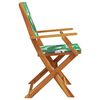vidaXL Tuinstoelen 8 st inklapbaar stof en massief hout groen