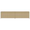 vidaXL Tuinbox met wielen 469 L poly rattan gemengd beige