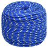 vidaXL Boottouw 10 mm 25 m polypropyleen blauw