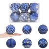 vidaXL Kerstbalset XL 12 st Blauw en Wit 10 cm Polystyreen