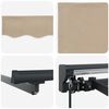 vidaXL Inklapbaar Zonnescherm Beige 400 &times; 300 cm Aluminium en Stof