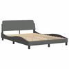 vidaXL Bedframe zonder matras "Hvar" stof donkergrijs 140x200 cm