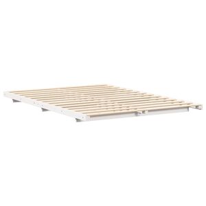 vidaXL Bedframe Wit 140 x 200 cm Massief grenenhout