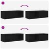 vidaXL Tv-kasten 2 st 80x31x25,5 cm spaanplaat zwart eikenkleurig