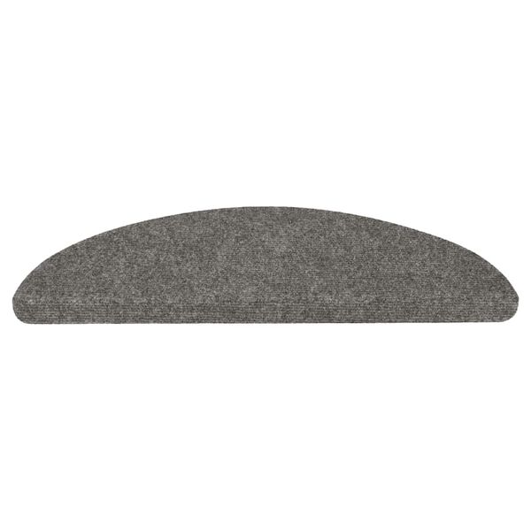 vidaXL Trapmatten zelfklevend 15 st 56x17x3 cm grijs