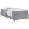 vidaXL Bedframe met matras Lichtgrijs 90 x 200 cm Stof