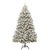 vidaXL Kunstkerstboom met 300 LED Groen en Wit 240 cm PVC en Metaal