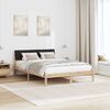 vidaXL Bedframe Bruin en zwart 140 x 190 cm Massief grenenhout