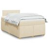 vidaXL Boxspring met matras stof cr&egrave;mekleurig 120x190 cm