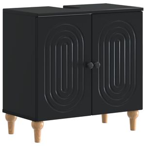 vidaXL Badkamer wastafelkast ALKMAAR Zwart 59,5 x 31,5 x 59 cm