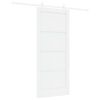 vidaXL Schuifdeur 86 x 198,5 cm Bewerkt hout Wit