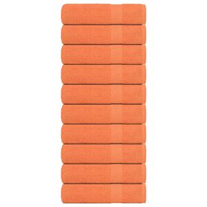 vidaXL Badhanddoeken FROGN 10 st 100x150 cm 360 g/m&sup2; oranje