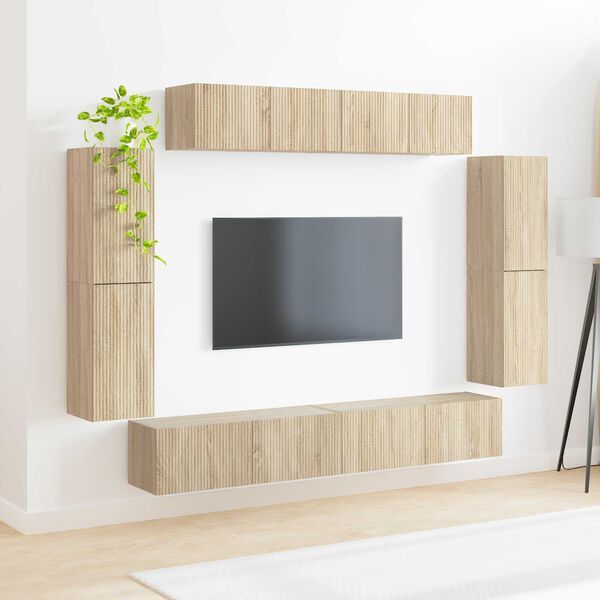 vidaXL TV-kast 8 pcs Sonoma Eiken