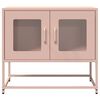 vidaXL Tv-meubel 68x39x60,5 cm koudgewalst staal roze