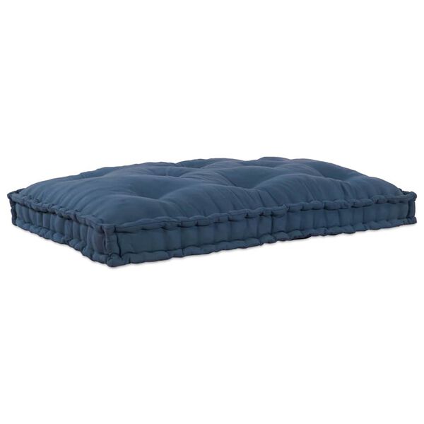 vidaXL Pallet Sofa Kussen Indigo 120 x 80 x 12 cm Stof
