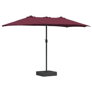 vidaXL Tuinparasol Bordeaux Rood 385 x 209 x 244 cm Polyester en staal