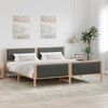 vidaXL Bedframe Bruin en donkergrijs 200 x 200 cm Massief grenenhout