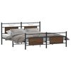 vidaXL Bedframe zonder matras metaal bruin eikenkleur 183x213 cm