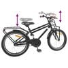 vidaXL Kinderfiets 18 Inch voor 5-7 jaar Zwart