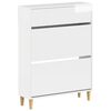 vidaXL Schoenenkast ARNHEM 78 x 24 x 103 cm Bewerkt hout Hoogglans Wit