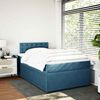 vidaXL Boxspring met matras fluweel blauw 120x190 cm