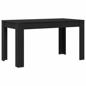 vidaXL Eettafel Zwart eiken 140 x 74,5 x 76 cm Bewerkt hout