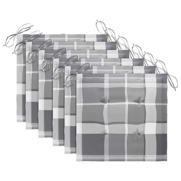 vidaXL Tuinstoelen 6 st met kussens massief acaciahout