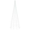 vidaXL LED-kerstboom aan vlaggenmast 550 LEDs koud wit 300 cm