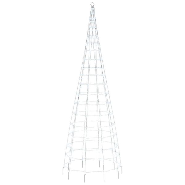 vidaXL LED-kerstboom aan vlaggenmast 550 LEDs koud wit 300 cm