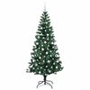 vidaXL Kunstmatig Voorverlicht Kerstboom Groen 210 cm PVC en Metaal