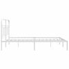 vidaXL Bedframe met hoofdbord metaal wit 140x200 cm