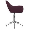 vidaXL Eetkamerstoelen 2 st draaibaar stof paars