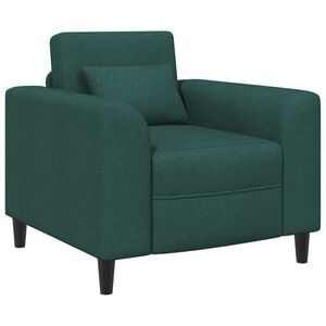 vidaXL Fauteuil Donkergroen Stof