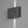 KONSTSMIDE Wandlamp Chieri LED 2x6 W antraciet