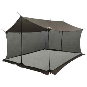 vidaXL Campingzeil met gaaswanden Bruin Grijs 340 x 260 x 220 cm