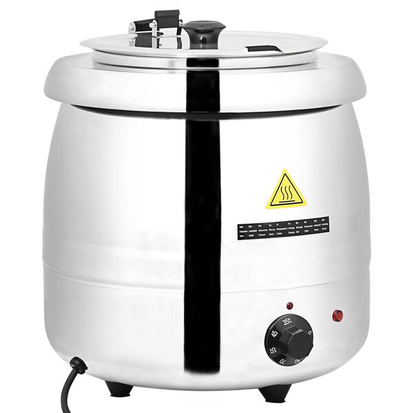 vidaXL Soepketel elektrisch 10 L roestvrij staal