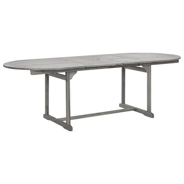 vidaXL Tuintafel (160-240)x100x75 cm massief acaciahout