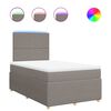 vidaXL Boxspring met matras stof taupe 120x200 cm