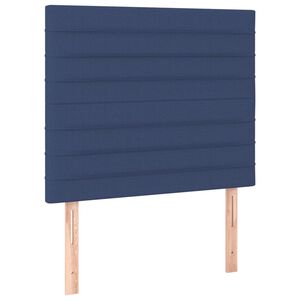 vidaXL Hoofdbord blauw 90x5x118/128 cm stof