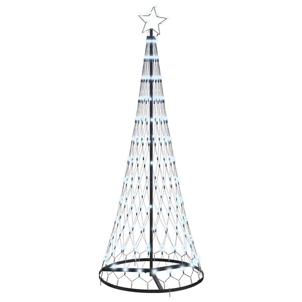 vidaXL LED Kerstboom met 230 LED met standaard Koudwit 184.5 cm Metaal