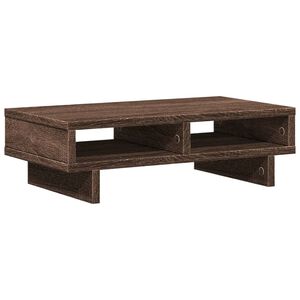 vidaXL Monitorstandaard 50x27x15 cm bewerkt hout bruin eikenkleurig