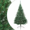 vidaXL Kunstkerstboom met standaard half 210 cm PVC groen