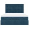 vidaXL Ottoman bed met matrassen en LED's 140x190cm fluweel