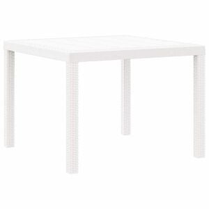 vidaXL Tuinstafel Wit 100 x 100 x 73 cm poly rattan