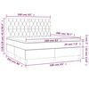 vidaXL Boxspring met matras stof zwart 160x200 cm