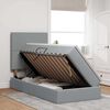 vidaXL Opslag bed met matras Lichtgrijs 90 x 190 cm Polyester