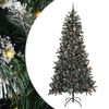 vidaXL Kunstkerstboom met 300 LED Groen 240 cm PVC en Plastic en Staal